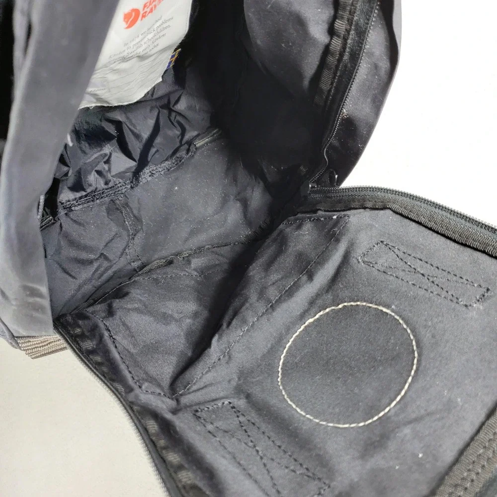 Fjallraven Kanken Mini Backpack Black Striped Straps 23561 Small Daypack